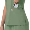 Blusa médica para mujer Force Cross-Flex con cuello en V y paneles elásticos