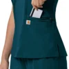 Blusa médica para mujer Force Cross-Flex con cuello en V y paneles elásticos