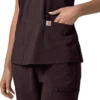 Blusa médica para mujer Force Cross-Flex con cuello en V y paneles elásticos
