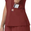 Blusa médica para mujer Force Cross-Flex con cuello en V y paneles elásticos