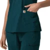 Blusa médica para mujer Force Cross-Flex con cuello en V y paneles elásticos