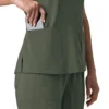 Blusa médica para mujer Force Cross-Flex con cuello en V y paneles elásticos