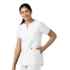 Blusa médica tipo túnica con cuello en V «Force Essentials» para mujer