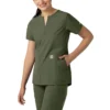 Blusa médica tipo túnica con cuello en V «Force Essentials» para mujer