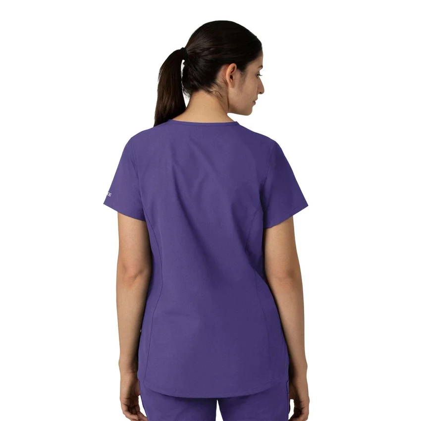 Blusa médica tipo túnica con cuello en V «Force Essentials» para mujer