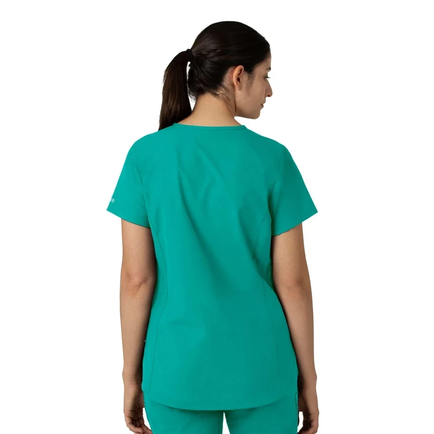 Blusa médica tipo túnica con cuello en V «Force Essentials» para mujer