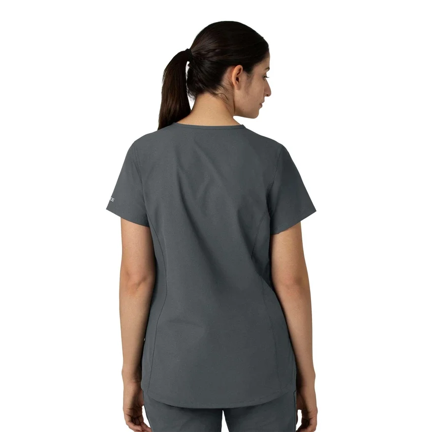 Blusa médica tipo túnica con cuello en V «Force Essentials» para mujer