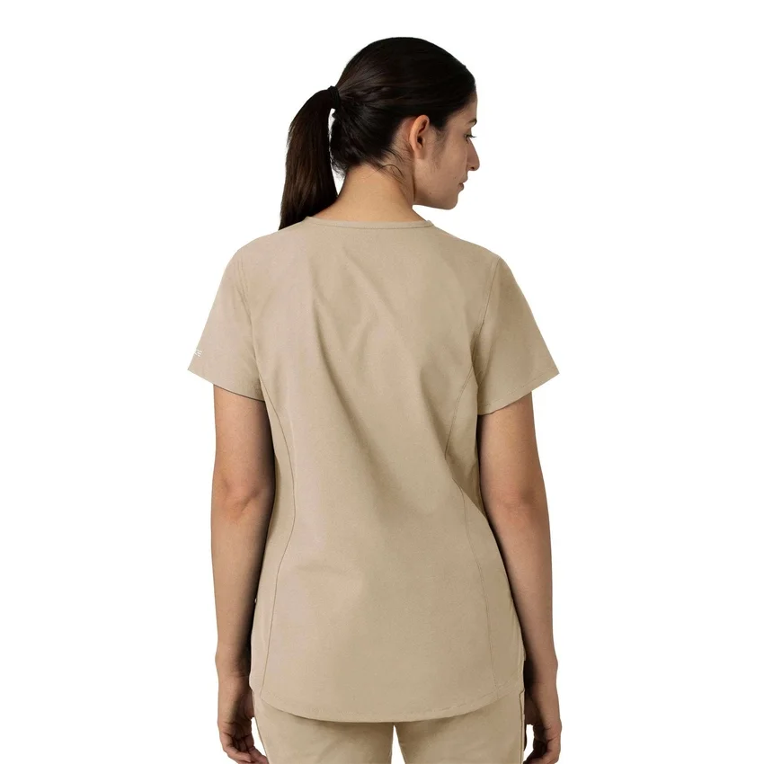 Blusa médica tipo túnica con cuello en V «Force Essentials» para mujer