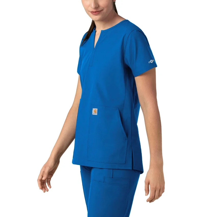 Blusa médica tipo túnica con cuello en V «Force Essentials» para mujer