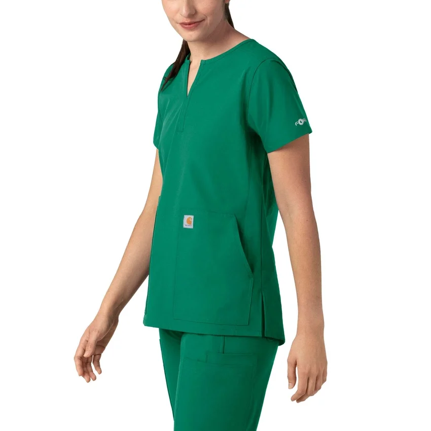 Blusa médica tipo túnica con cuello en V «Force Essentials» para mujer