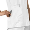 Blusa médica tipo túnica con cuello en V «Force Essentials» para mujer