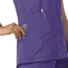 Blusa médica tipo túnica con cuello en V «Force Essentials» para mujer