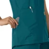 Blusa médica tipo túnica con cuello en V «Force Essentials» para mujer