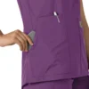 Blusa médica tipo túnica con cuello en V «Force Essentials» para mujer