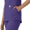 Blusa médica tipo túnica con cuello en V «Force Essentials» para mujer