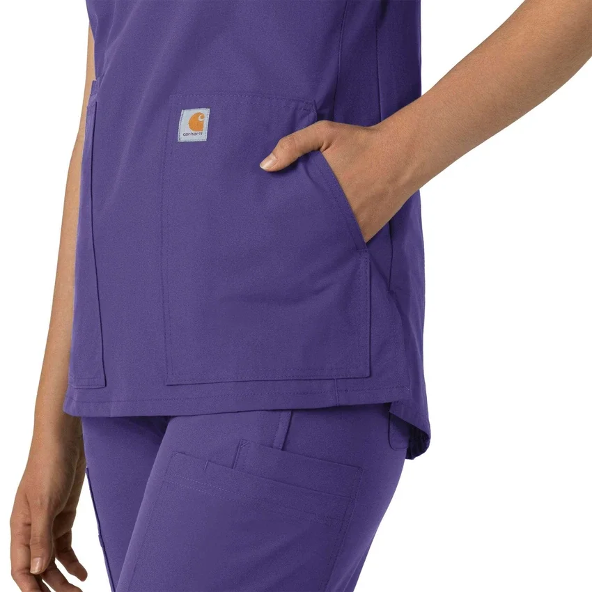 Blusa médica tipo túnica con cuello en V «Force Essentials» para mujer