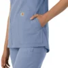 Blusa médica tipo túnica con cuello en V «Force Essentials» para mujer