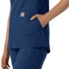 Blusa médica tipo túnica con cuello en V «Force Essentials» para mujer