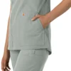 Blusa médica tipo túnica con cuello en V «Force Essentials» para mujer