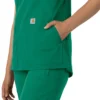 Blusa médica tipo túnica con cuello en V «Force Essentials» para mujer