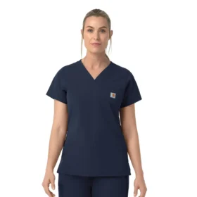 Blusa quirúrgica de cuello en V Rugged Flex Fld para mujer