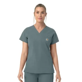 Blusa quirúrgica de cuello en V Rugged Flex Fld para mujer