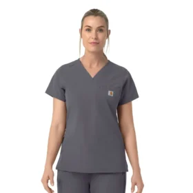 Blusa quirúrgica de cuello en V Rugged Flex Fld para mujer