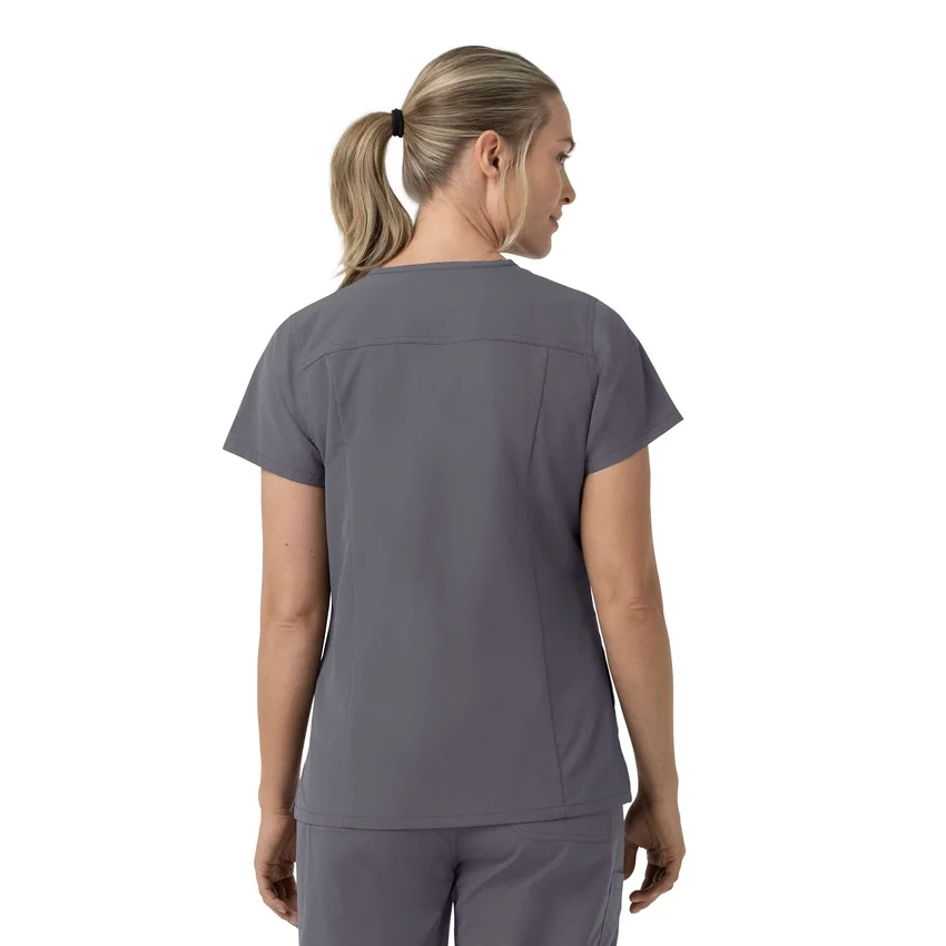 Blusa quirúrgica de cuello en V Rugged Flex Fld para mujer