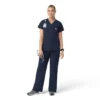 Blusa quirúrgica de cuello en V Rugged Flex Fld para mujer