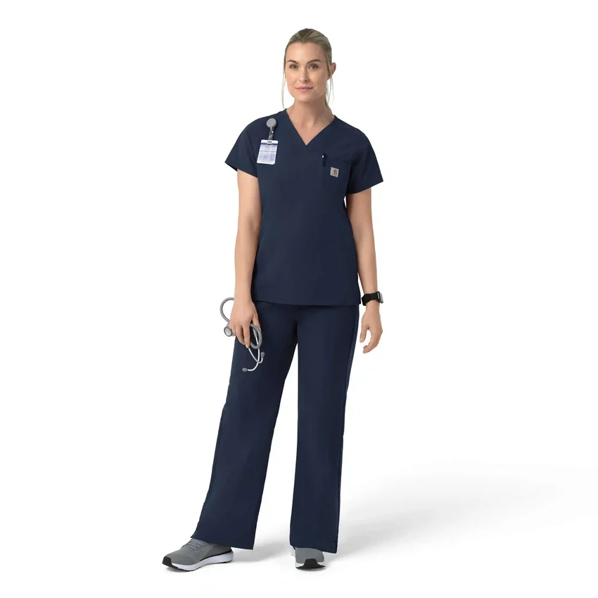 Blusa quirúrgica de cuello en V Rugged Flex Fld para mujer