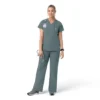 Blusa quirúrgica de cuello en V Rugged Flex Fld para mujer