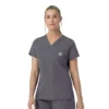 Blusa quirúrgica de cuello en V Rugged Flex Fld para mujer