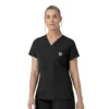 Blusa quirúrgica de cuello en V Rugged Flex Fld para mujer