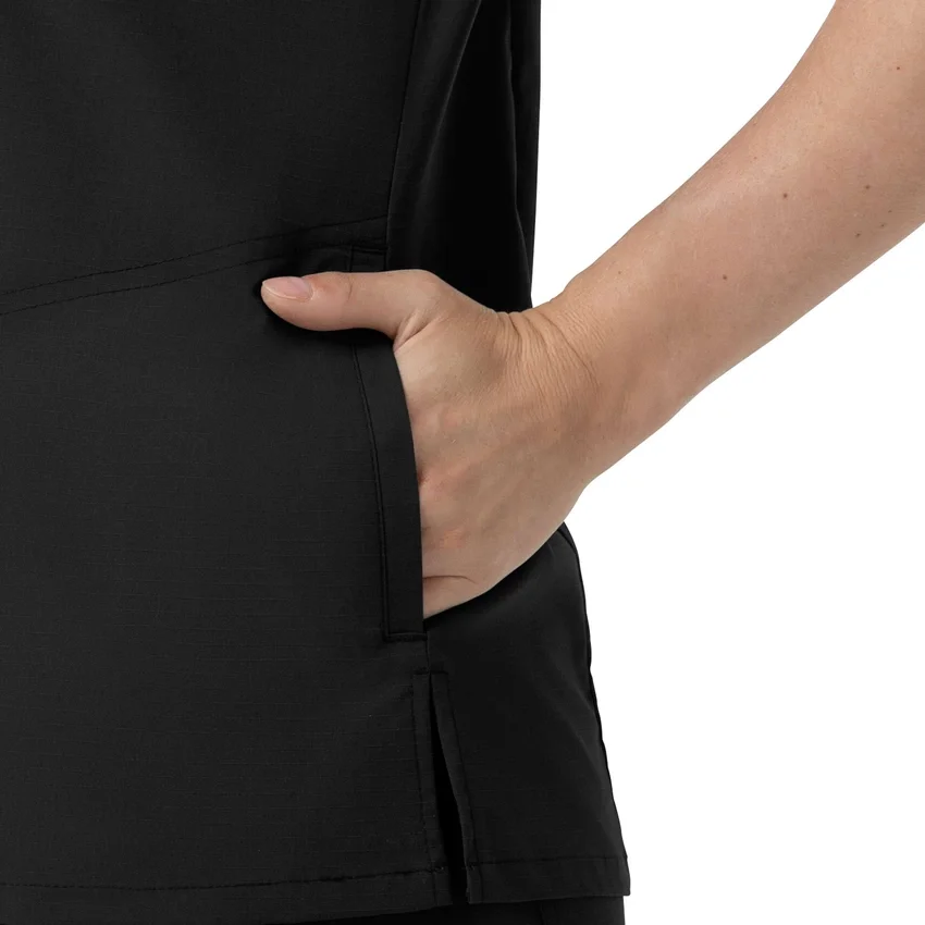 Blusa quirúrgica de cuello en V Rugged Flex Fld para mujer