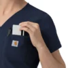 Blusa quirúrgica de cuello en V Rugged Flex Fld para mujer