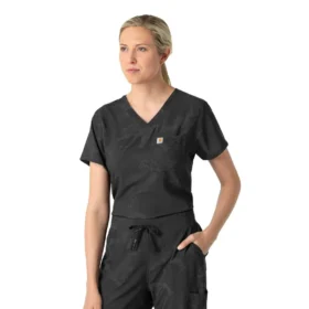 Blusa quirúrgica estampada para mujer, para meter por dentro