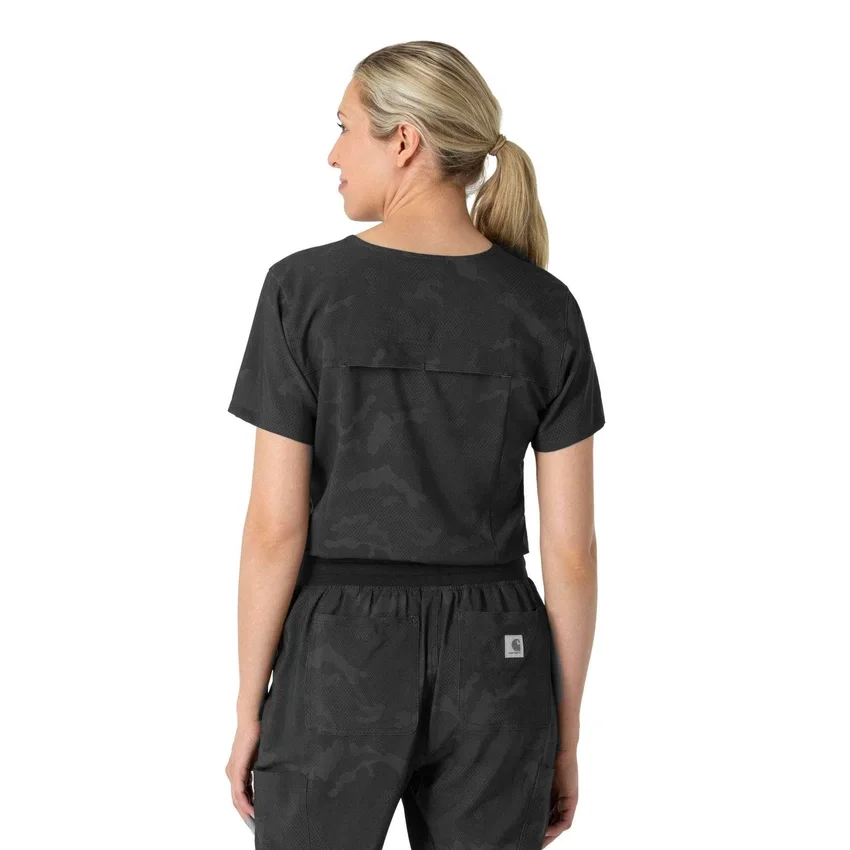 Blusa quirúrgica estampada para mujer, para meter por dentro
