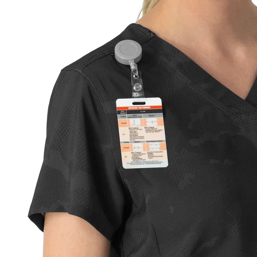 Blusa quirúrgica estampada para mujer, para meter por dentro