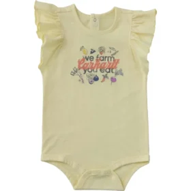 Body «Veggie» con manguitos cortos y volantes para niña (bebé)