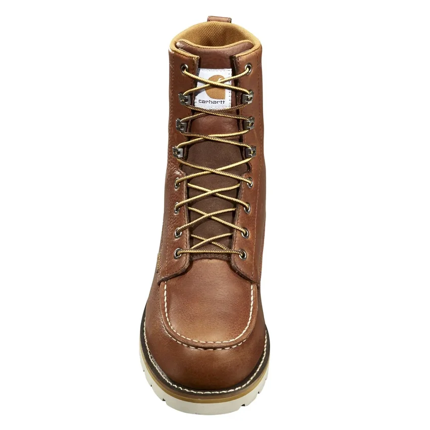 Bota de trabajo impermeable de 8" con puntera de acero y suela en cuña