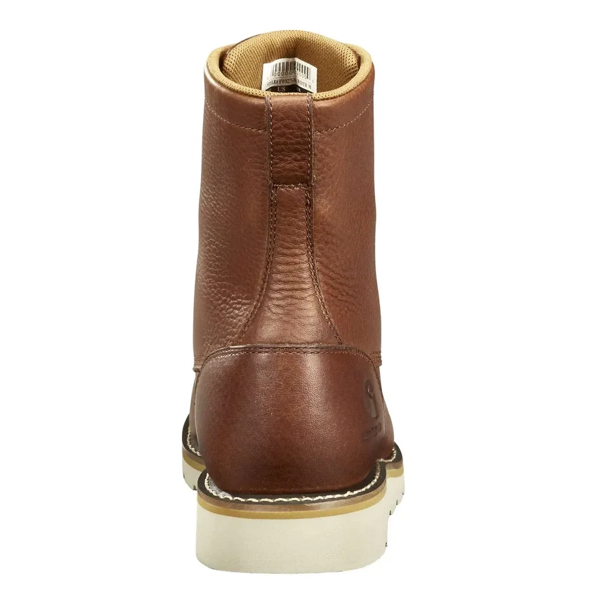 Bota de trabajo impermeable de 8" con puntera de acero y suela en cuña