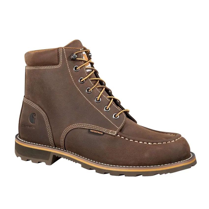 Bota de trabajo tradicional con puntera mocasin, impermeable, de 6"