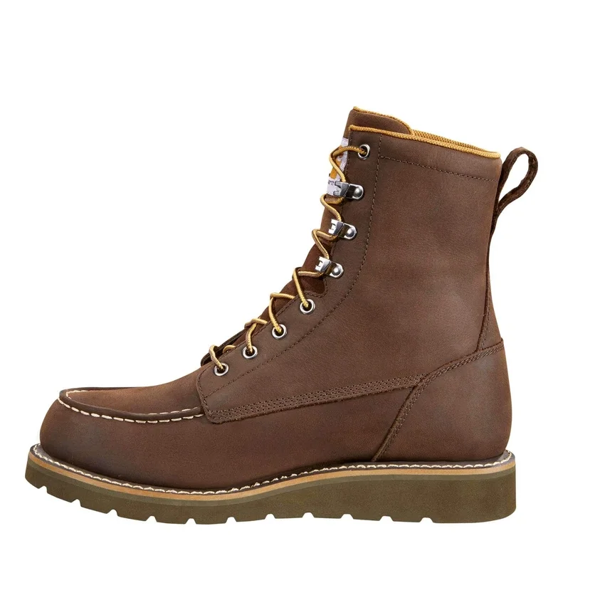 Bota impermeable de 8" con puntera moc y cuña