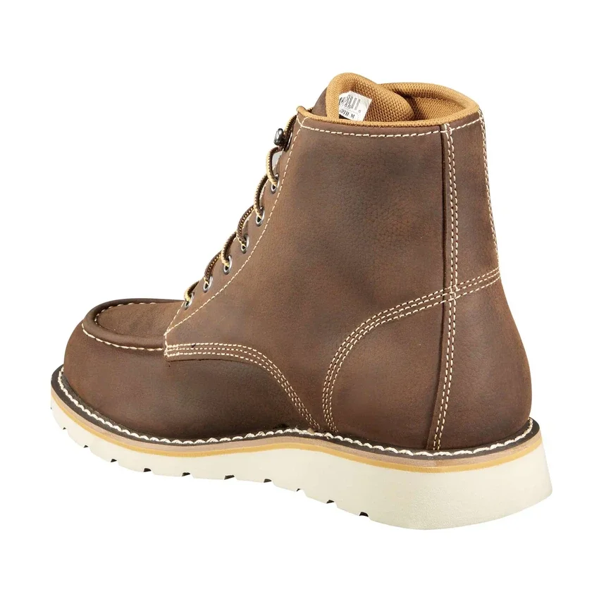 Botas con cuña y puntera de acero impermeables de 6"