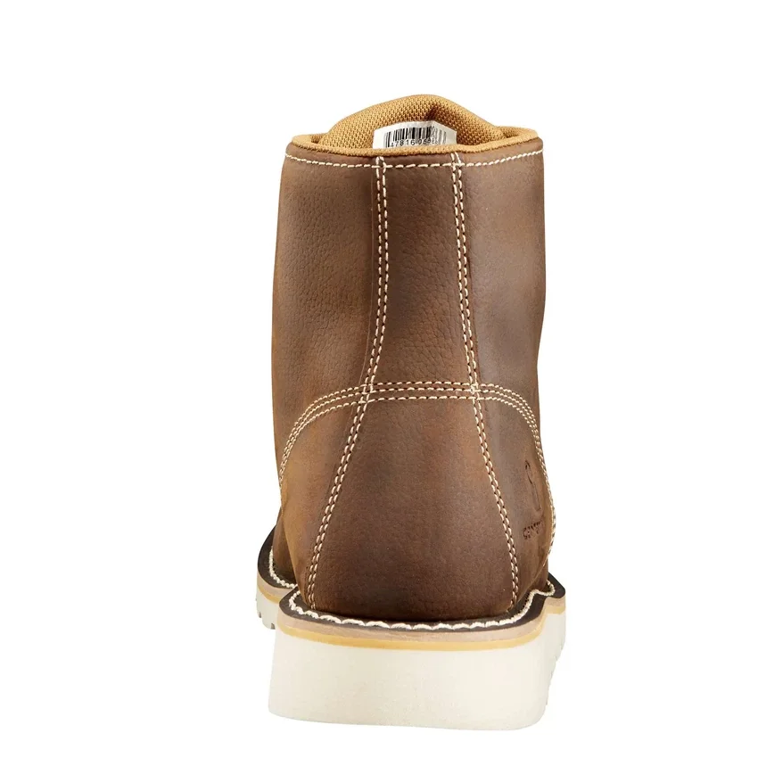 Botas con cuña y puntera de acero impermeables de 6"