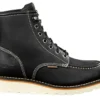 Botas de cuña con puntera moc para mujer, impermeables, de 6"