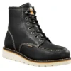 Botas de cuña con puntera moc para mujer, impermeables, de 6"