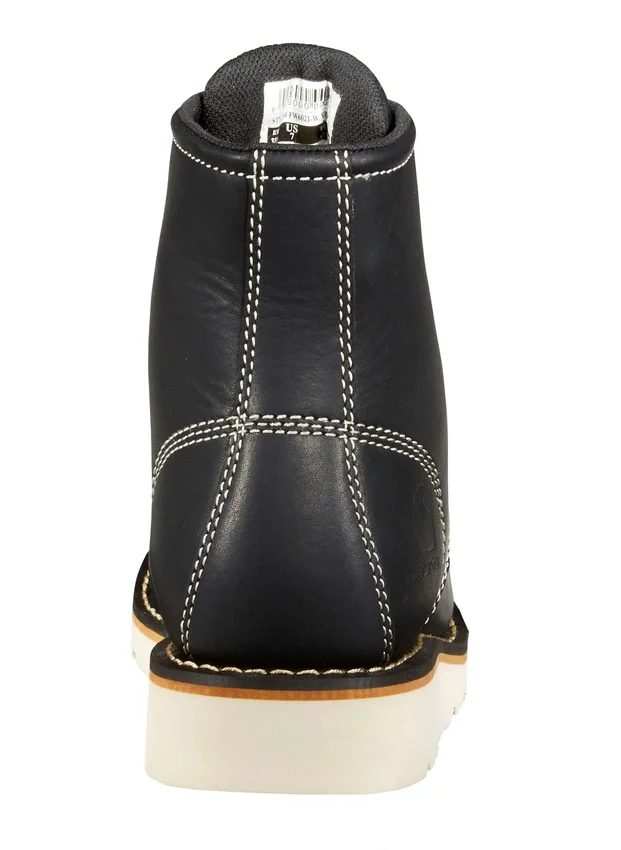 Botas de cuña con puntera moc para mujer, impermeables, de 6"