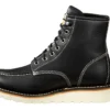 Botas de cuña con puntera moc para mujer, impermeables, de 6"