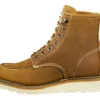 Botas de cuña con puntera moc para mujer, impermeables, de 6"